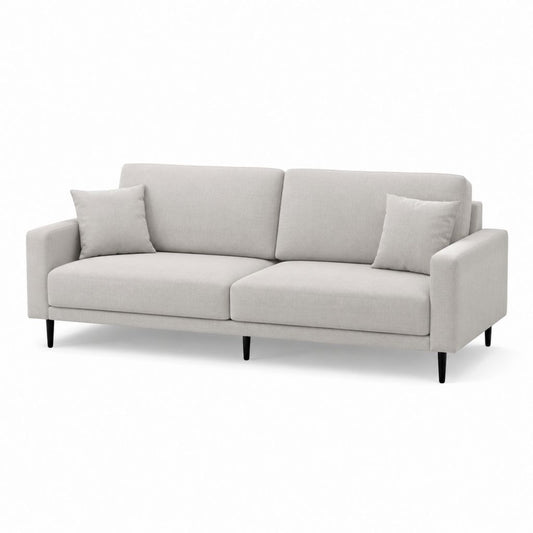 Canapé 3 places droit beige en polyester 210 x 88 x 85 cm