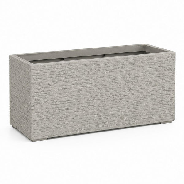 Jardinière rectangulaire gris clair en polypropylène 80 x 36 x 40 cm